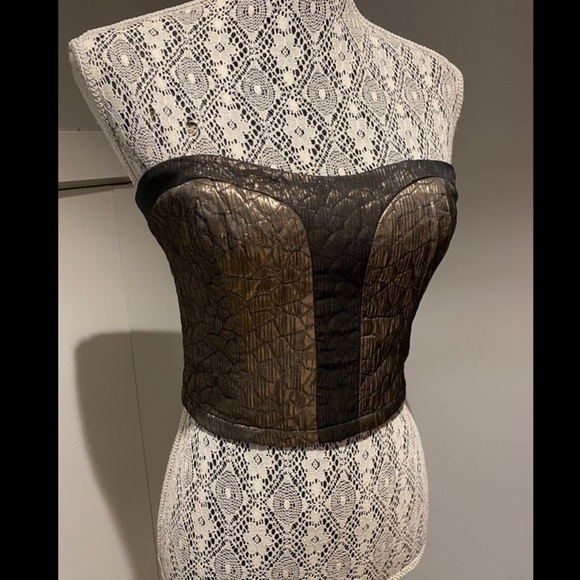 SPARKLE & FADE metallic bustier large worn once - Picture 1 of 5
